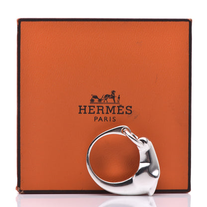 Hermes Sterling Silver Small Galop Ring 57 8 6 of 6