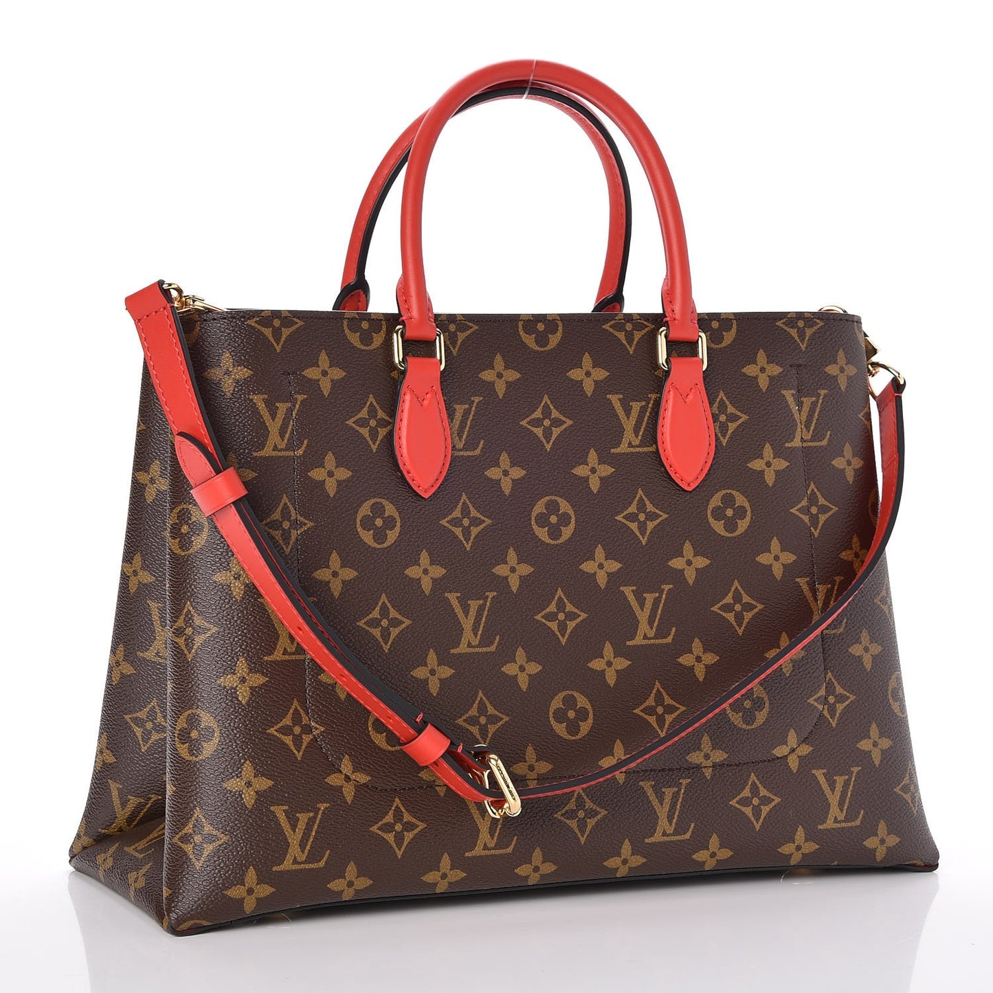 Monogram Flower Tote Coquelicot