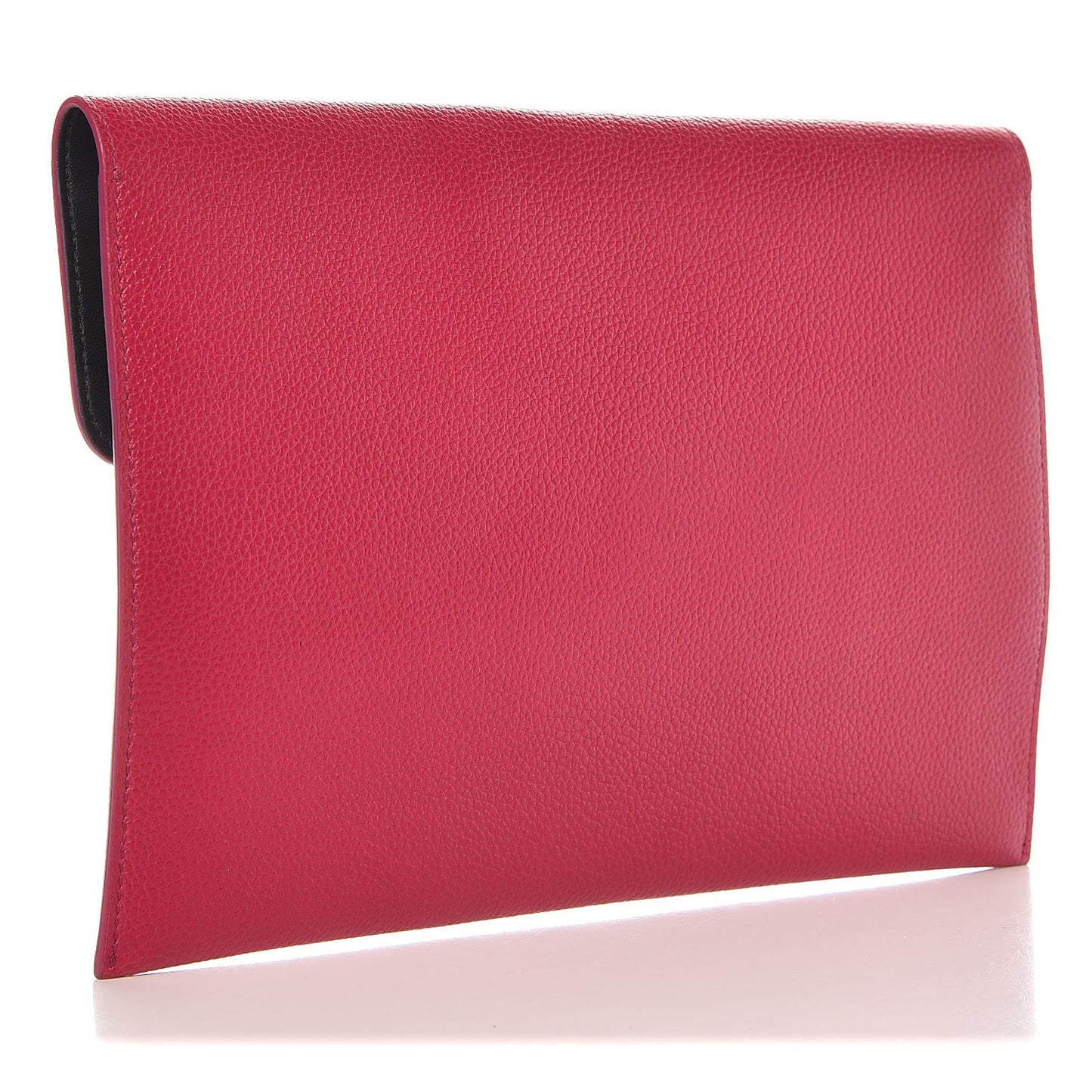 Calfskin Skull Envelope Clutch Fuchsia