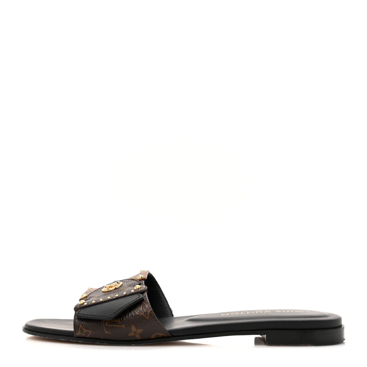 Louis Vuitton Patent Reverse Monogram LV Frame Flat Mule 40 Cacao 1 of 12