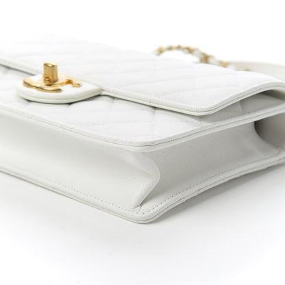 Chanel Lambskin Quilted Small Chic Pearls Flap White 7 of 11