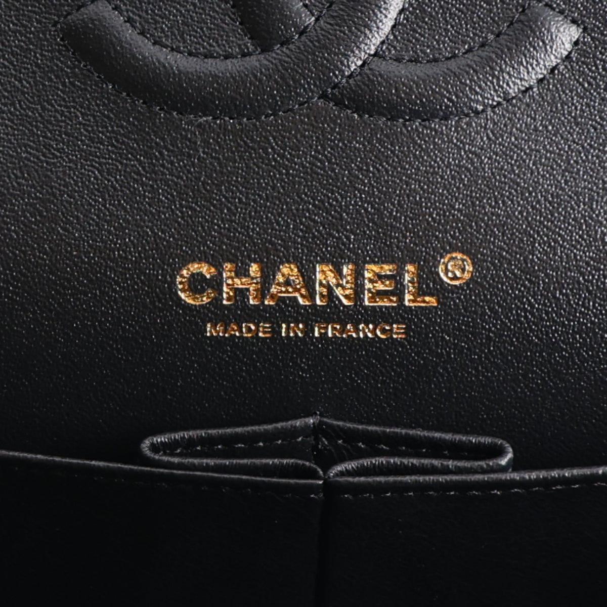 Velvet Crystal Medium Double Flap Black