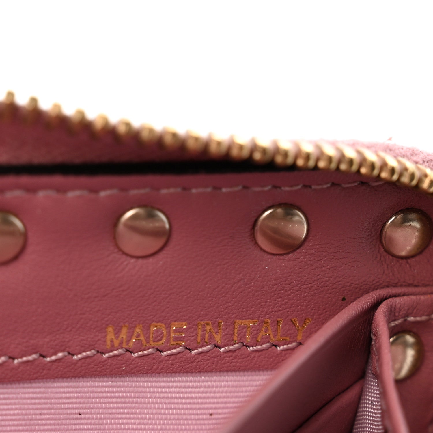 Valentino Garavani Calfskin Rockstud Zip Around Wallet Lipstick 7 of 12