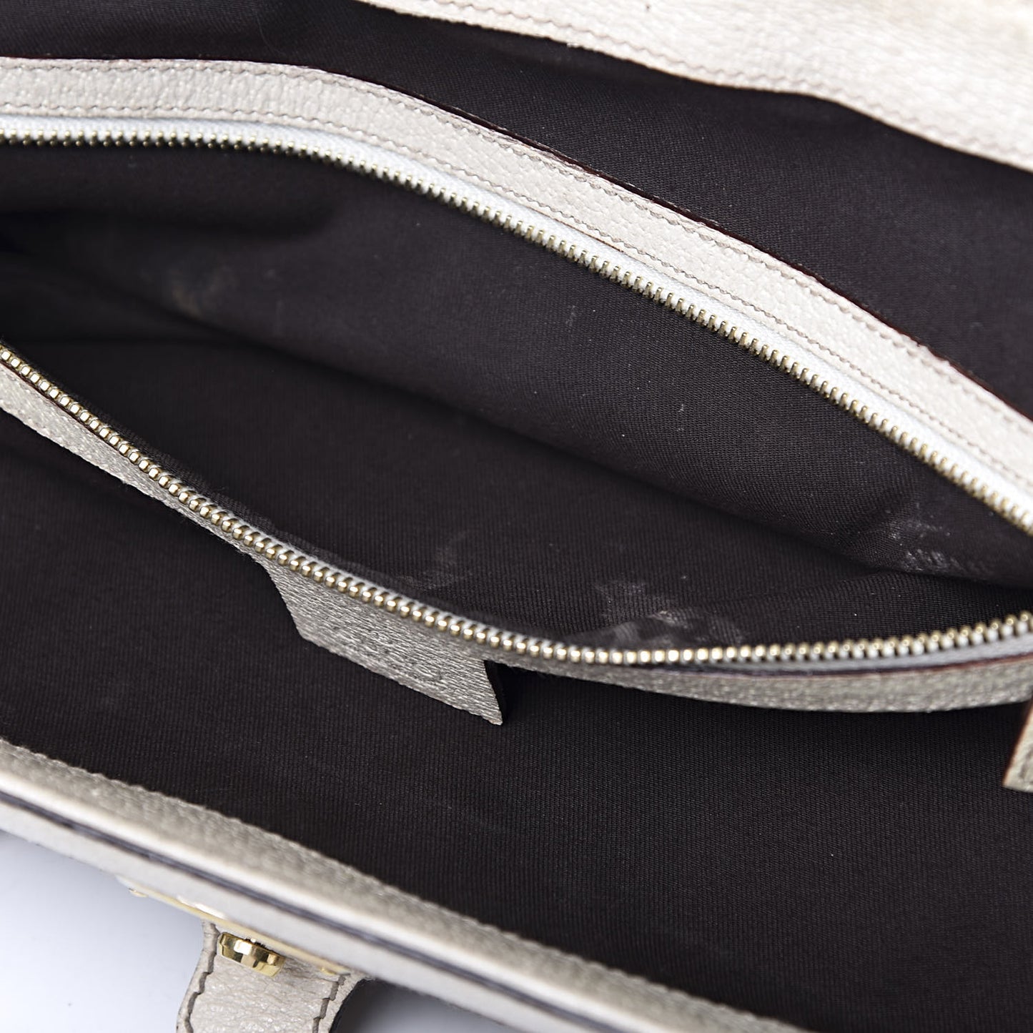 Monogram Web Large Treasure Boston Tote Beige