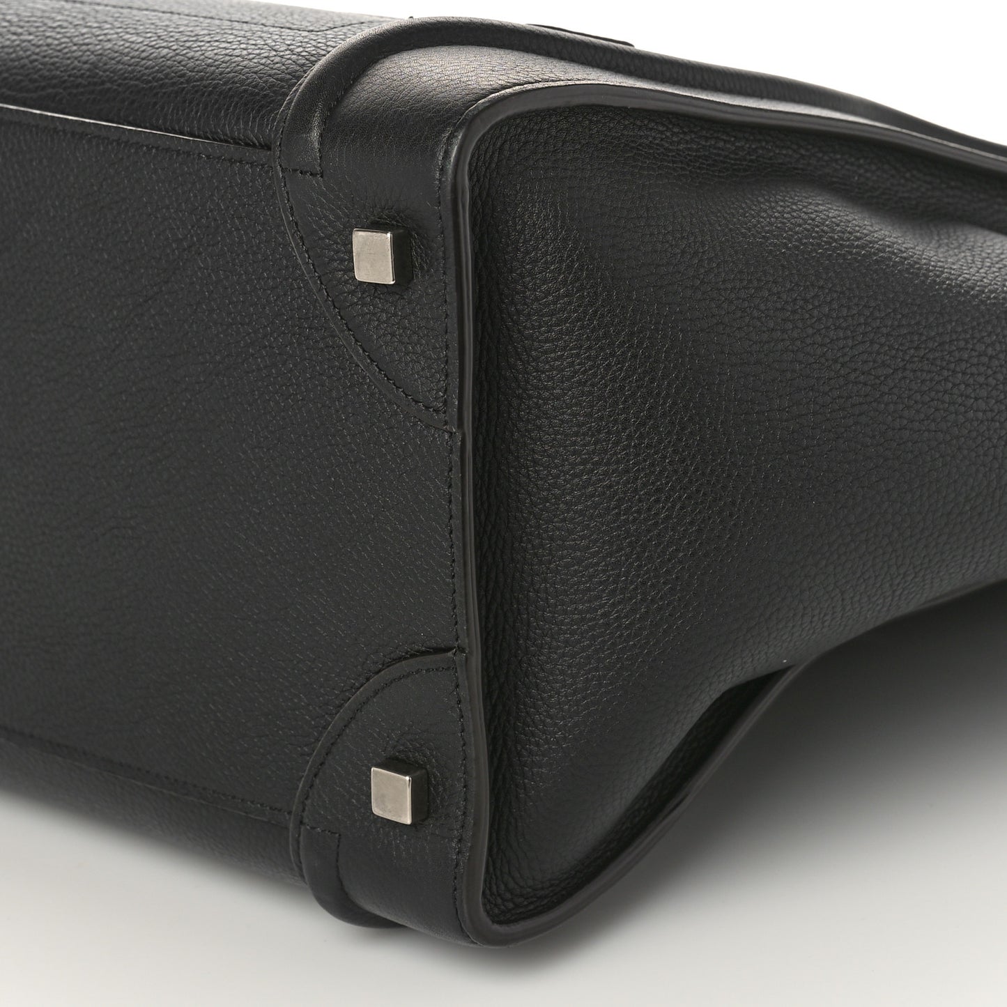 Drummed Calfskin Mini Luggage Black