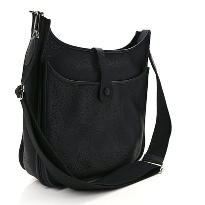 Hermes Taurillon Clemence Evelyne III GM Black 3 of 10