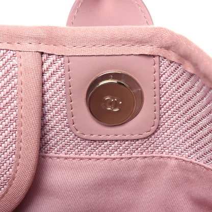 Chanel Mixed Fibers Calfskin Medium Deauville Tote Rose Pink 11 of 23
