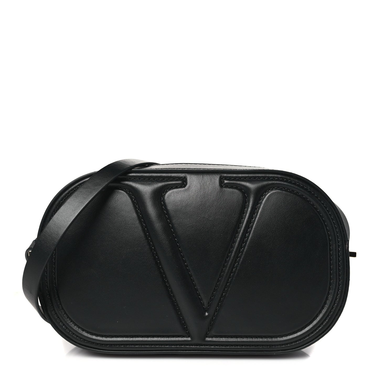 Calfskin VLogo Walk Crossbody Black