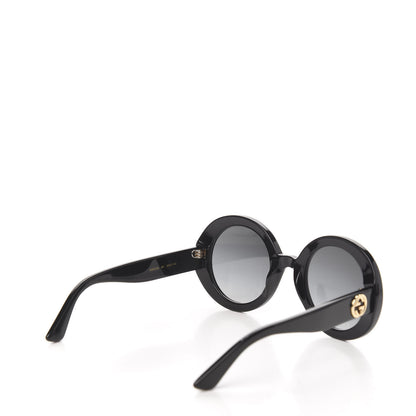 Gucci Acetate Round GG Sunglasses GG0319S Black 4 of 7