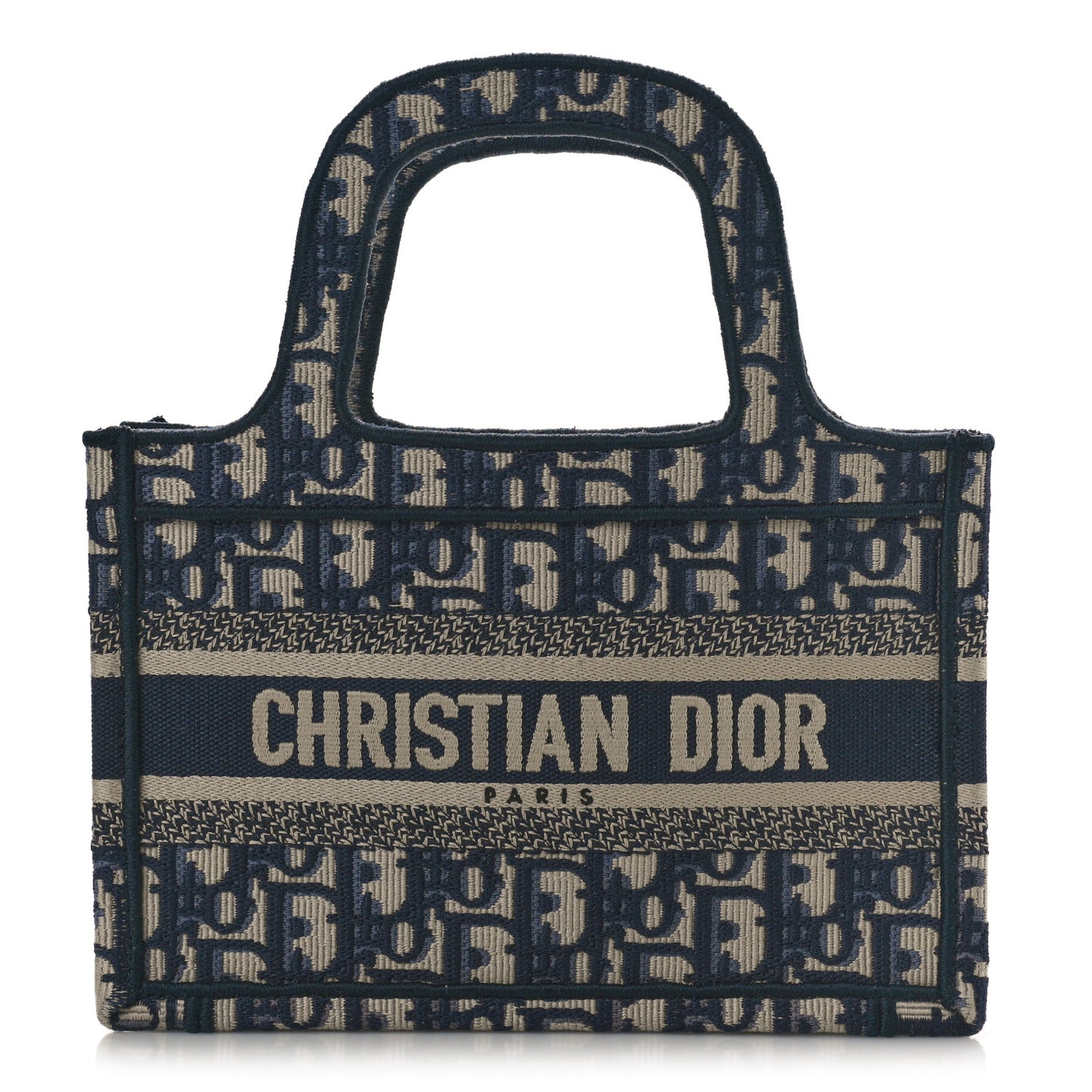 Oblique Mini Book Tote Blue Multicolor