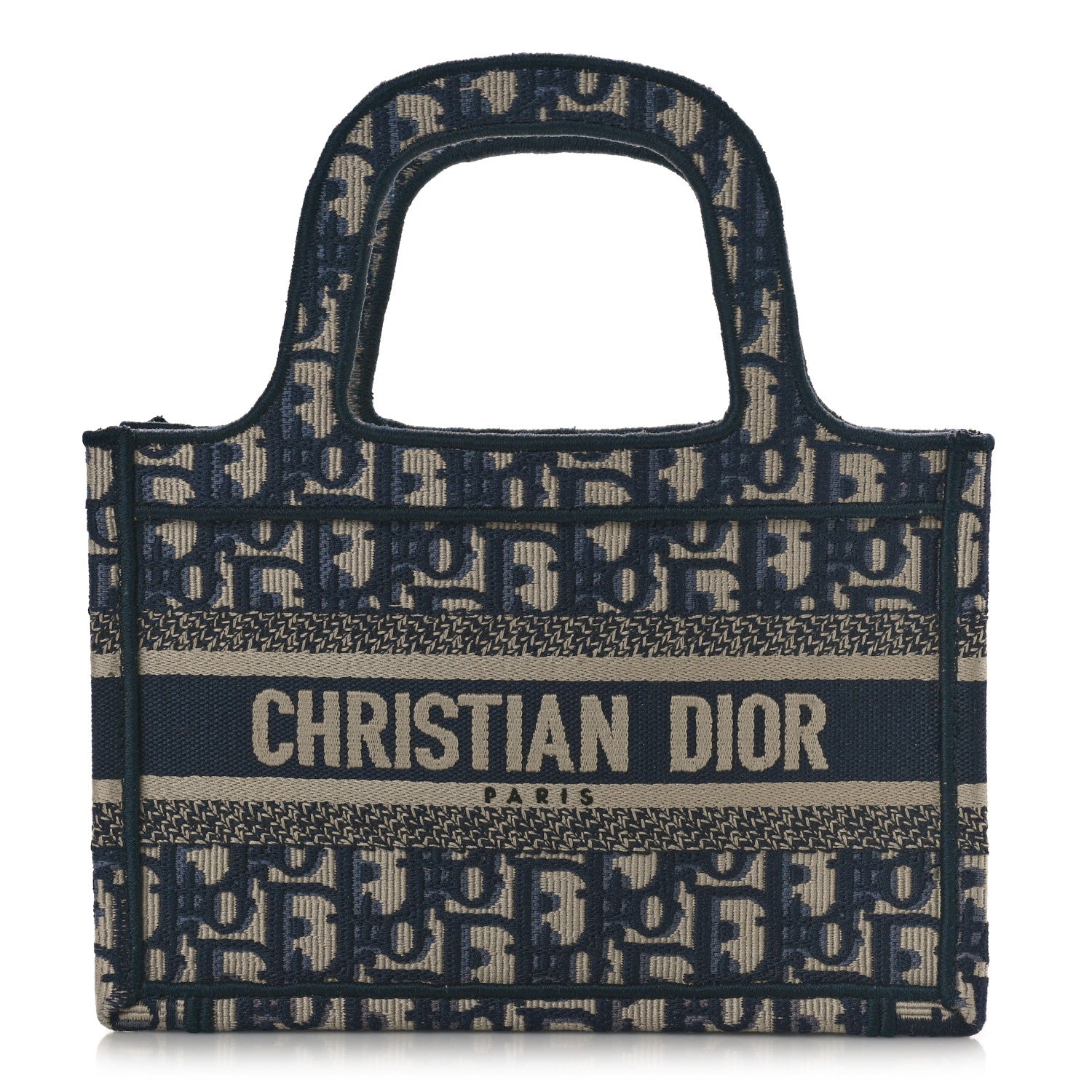 Christian Dior Oblique Mini Book Tote Blue Multicolor 1 of 8