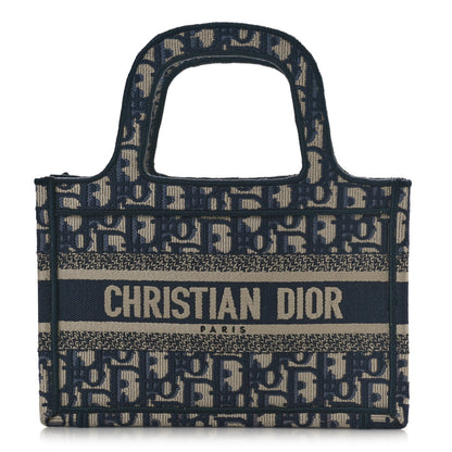 Christian Dior Oblique Mini Book Tote Blue Multicolor 1 of 8