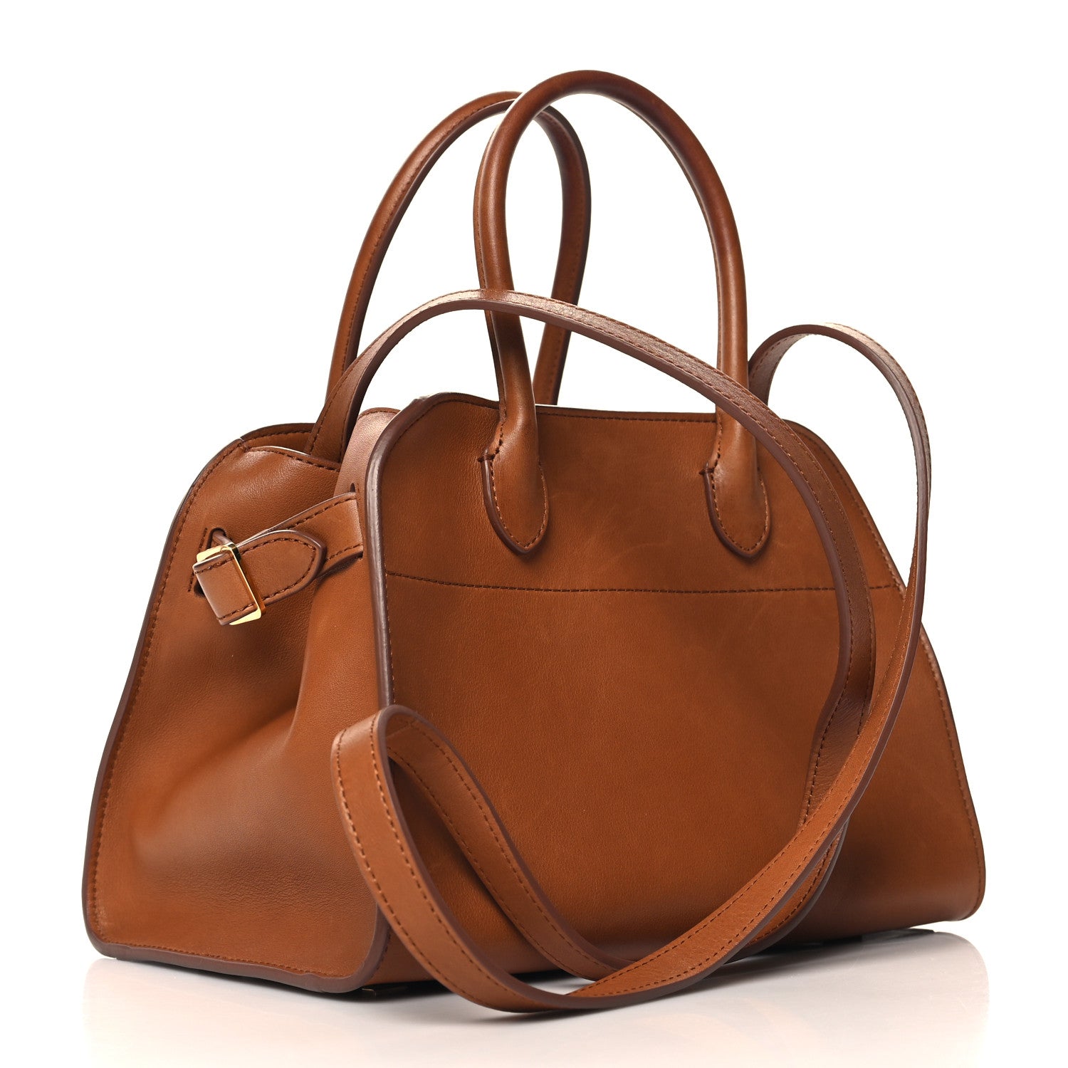 The Row Polished Saddle Calfskin Soft Margaux 10 Bag Cuir 3 of 13