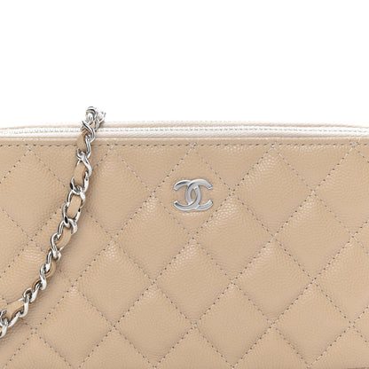 Chanel Caviar Quilted Small Clutch With Chain Beige 12 of 12