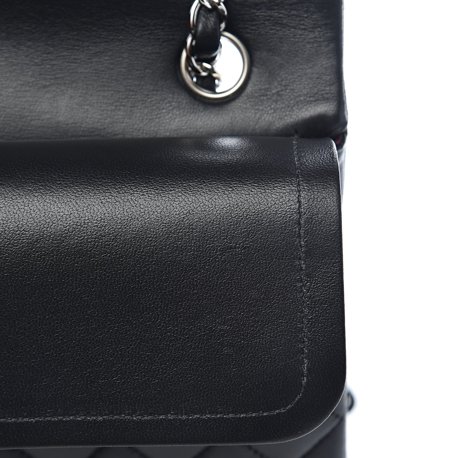Chanel Lambskin Quilted Medium Double Flap Black 11 of 15