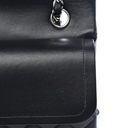 Chanel Lambskin Quilted Medium Double Flap Black 11 of 15