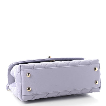 Chanel Caviar Quilted Mini Coco Handle Flap Light Purple 4 of 9