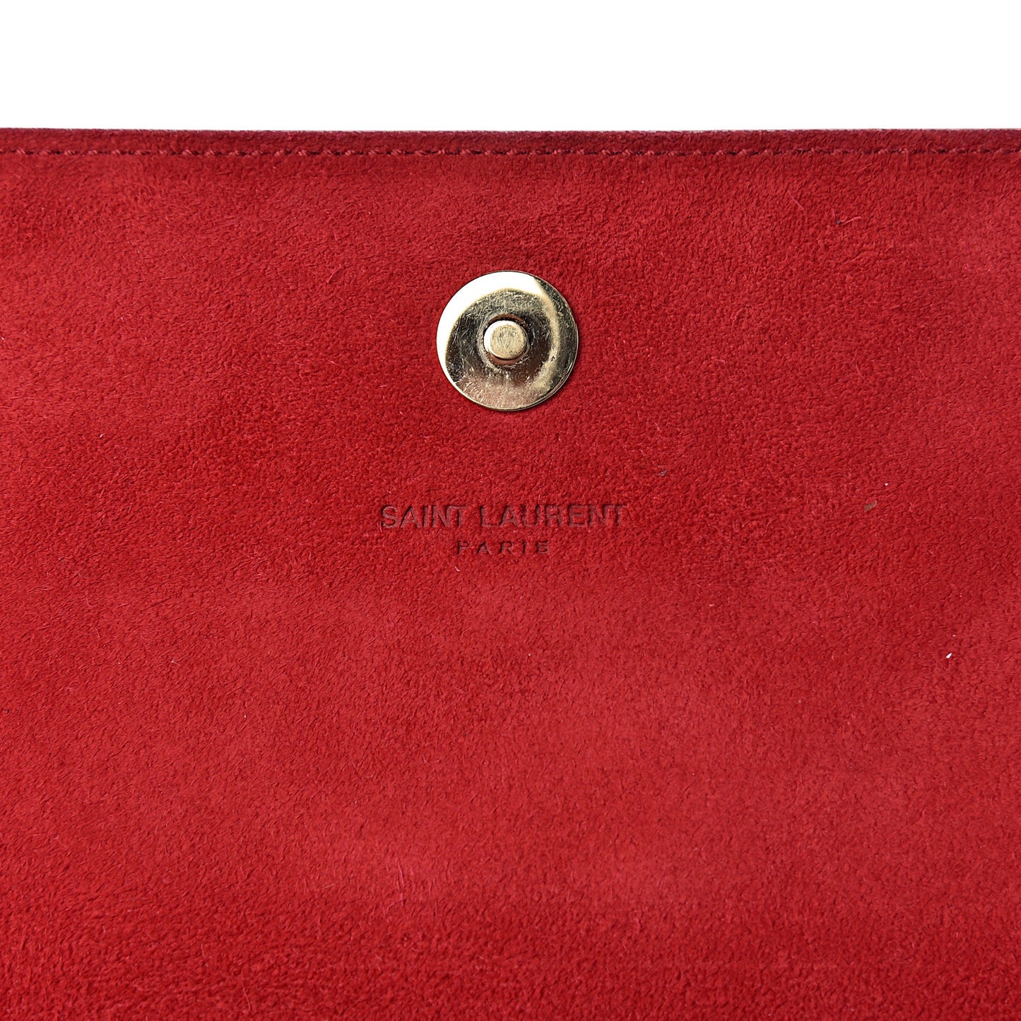 Grain De Poudre Classic Monogram Cassandre Clutch Rouge Orient