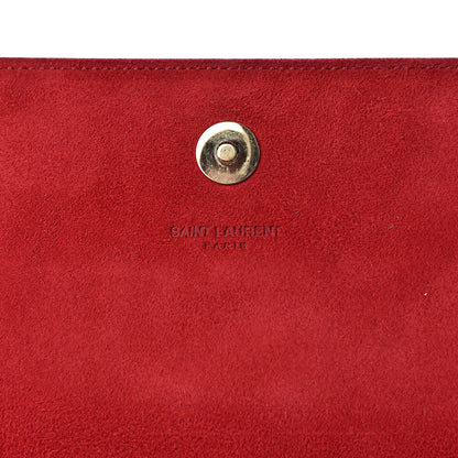 Saint Laurent Grain De Poudre Classic Monogram Cassandre Clutch Rouge Orient 6 of 12