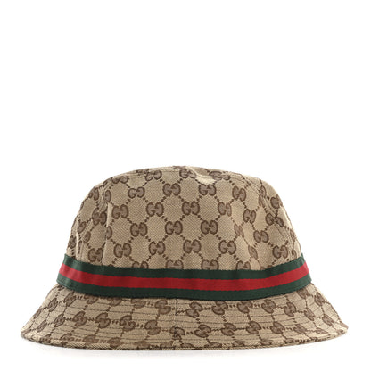 Gucci Monogram Web Bucket Hat L Brown Brown 5 of 11