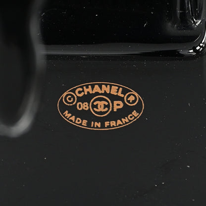 Chanel Resin Enamel Crystal CC Hair Clip Black 3 of 4