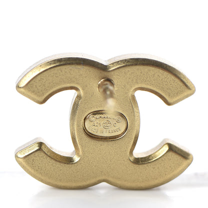 Chanel Crystal CC Earrings Gold 4 of 5