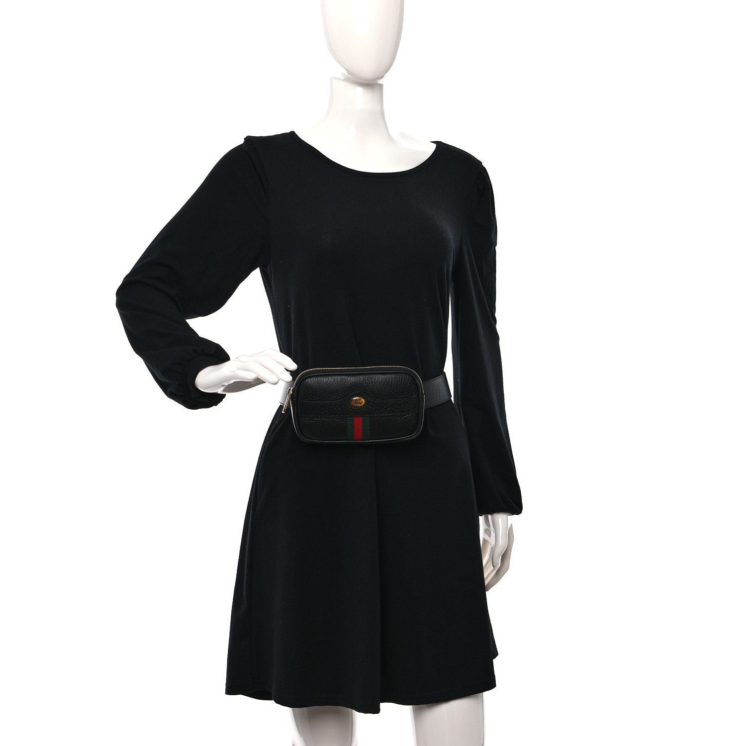 Gucci Grained Calfskin Ophidia Belted iPhone Case 85 34 Black 2 of 11