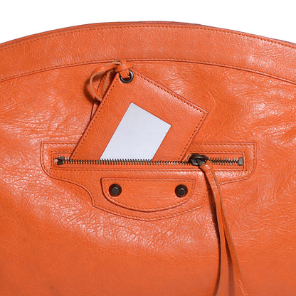 Balenciaga Agneau Large Premier Clutch Tangerine 10 of 10