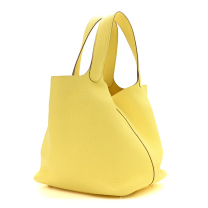 Hermes Taurillon Clemence Picotin Lock 22 MM Limoncello 2 of 11