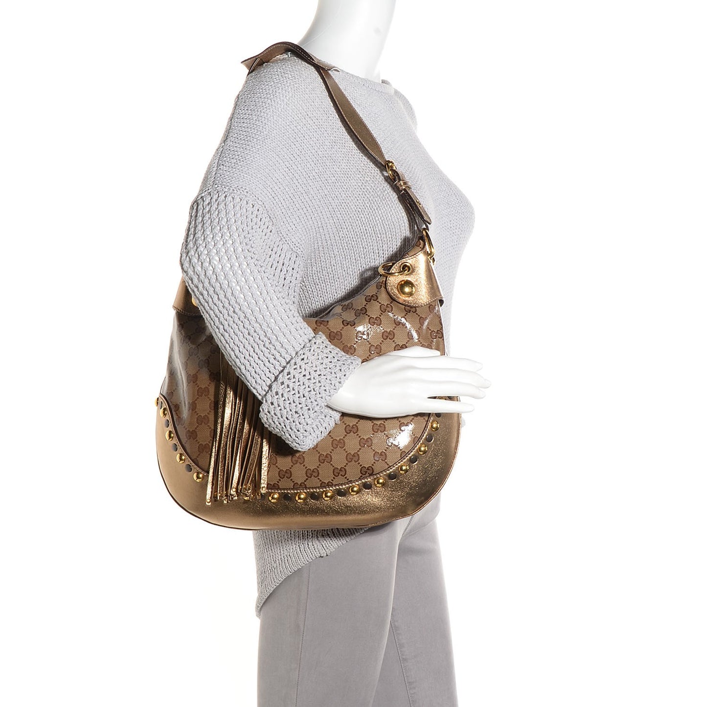 Crystal Monogram Babouska Hobo