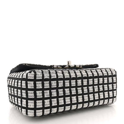 Chanel Ribbon Tweed Mini Rectangular Flap Black Ivory 4 of 11
