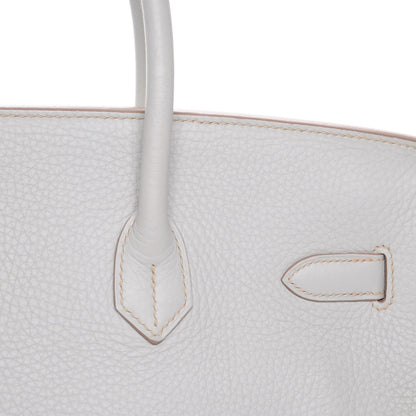 Hermes Taurillon Clemence Birkin 35 Gris Perle 23 of 25