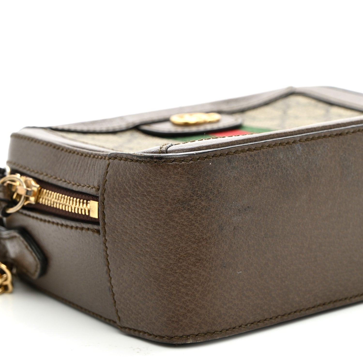 Gucci GG Supreme Monogram Mini Ophidia Top Handle Shoulder Bag Brown 9 of 11