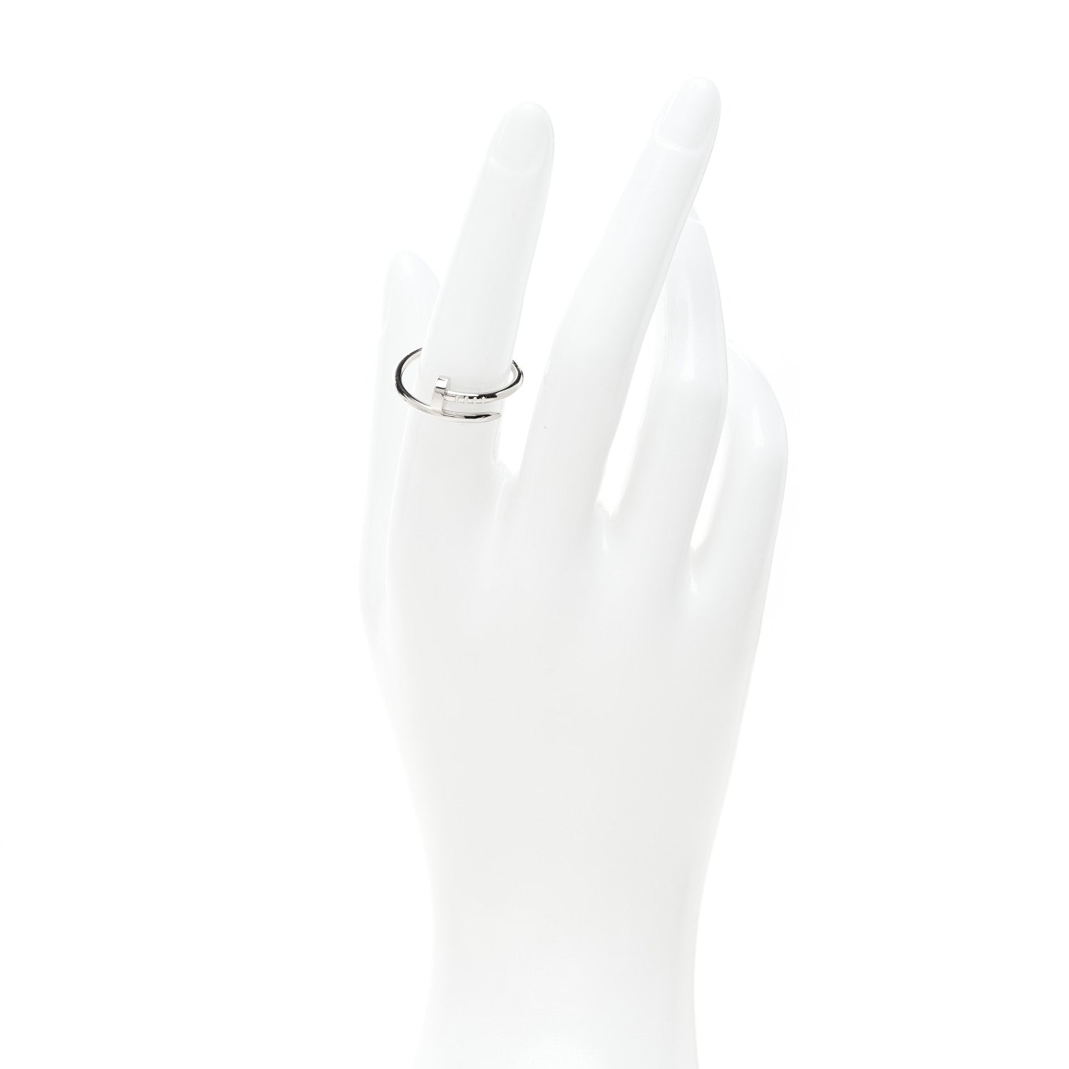 Cartier 18K White Gold Small Juste Un Clou Ring 55 7.25 2 of 6