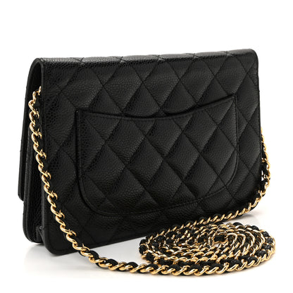 Chanel Caviar Quilted Wallet on Chain WOC Black 5 of 21