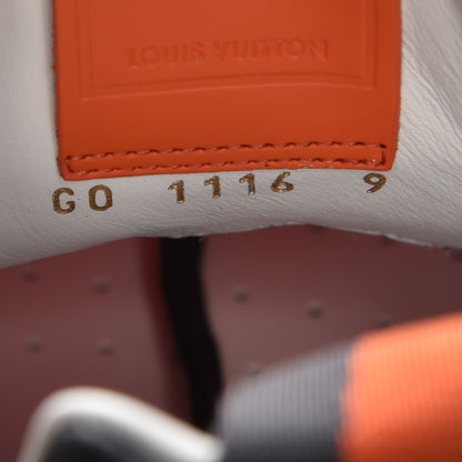 Louis Vuitton Rubber Mesh Suede Damier Fastlane Low Sneakers 9 Orange 8 of 9