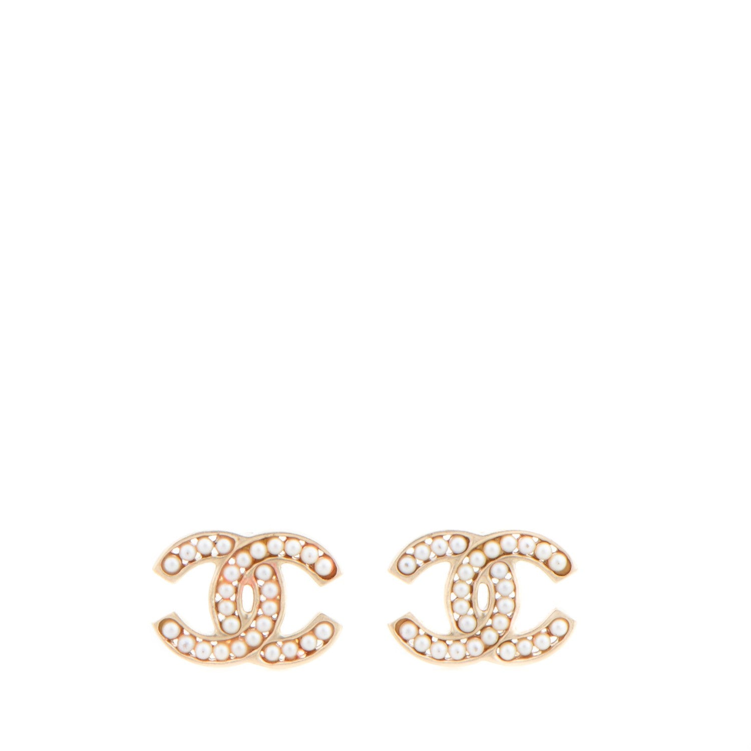 Chanel Pearl CC Earrings Gold 1 of 5