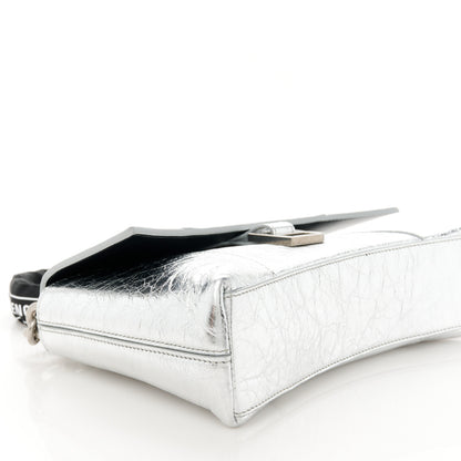 Balenciaga Metallic Calfskin Downtown Chain Shoulder Bag XS Silver 10 of 11