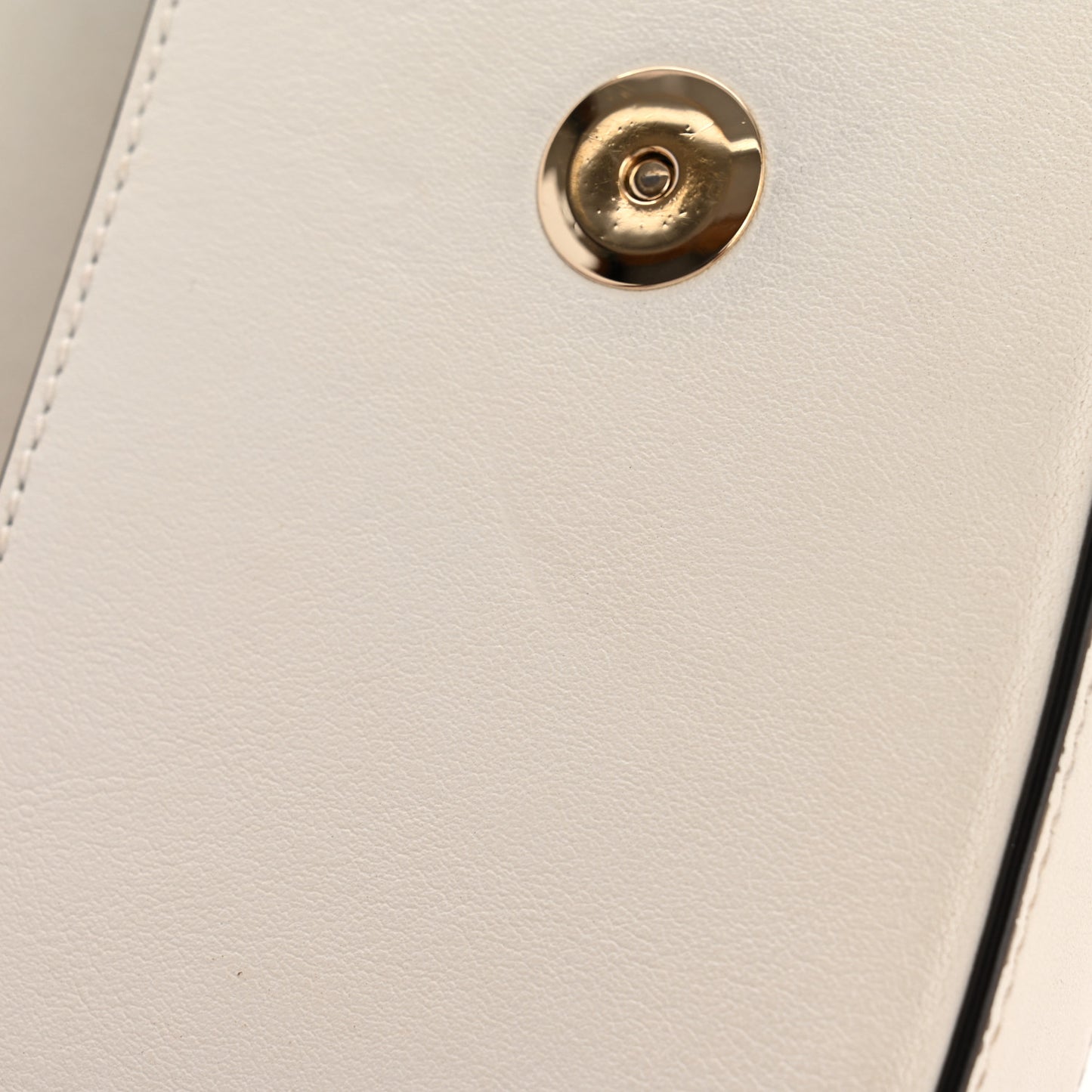 Calfskin Mini Avenue Shoulder Bag White