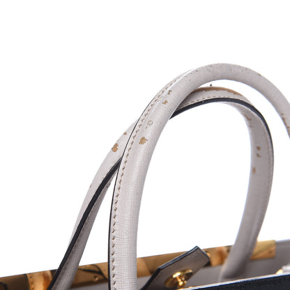 Fendi Vitello Elite Monster Petite 2Jours Tote Multicolor Black Grigio Polvere Multicolor 10 of 14