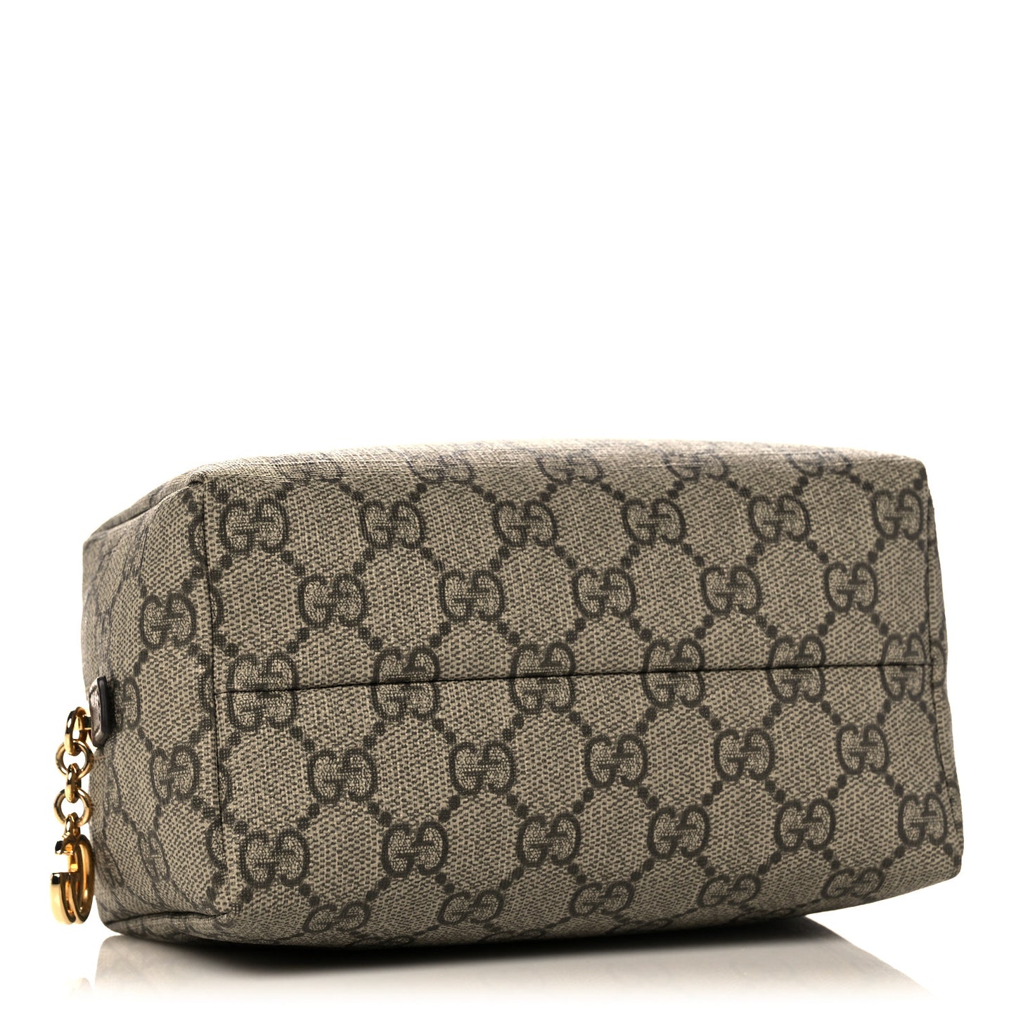 Soft GG Supreme Monogram Calfskin Medium Ophidia Cosmetic Case Beige Ebony New Acero