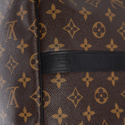 Louis Vuitton Monogram Macassar Keepall Bandouliere 55 6 of 9
