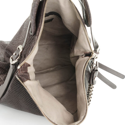 Jimmy Choo Lizard Embossed Large Boho Biker Hobo Quartz 7 of 11