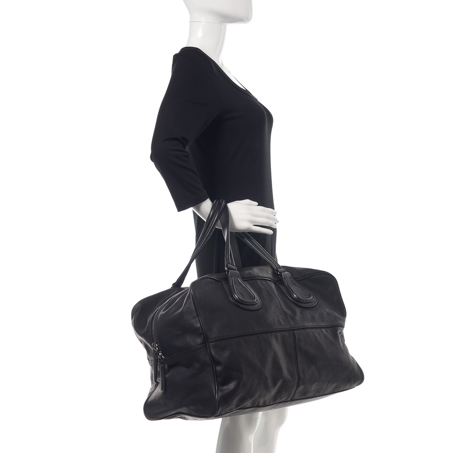 Givenchy Canvas Calfskin Nightingale Duffle Black 2 of 14