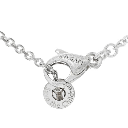 Bulgari Sterling Silver Ceramic Save The Children Pendant Necklace 4 of 5