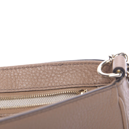Gucci Pebbled Calfskin Medium Soho Flap Crossbody Camelia 10 of 11