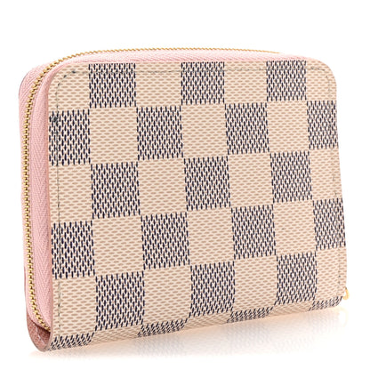 Louis Vuitton Damier Azur Zippy Coin Purse Rose Ballerine 3 of 7