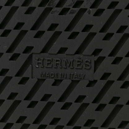 Hermes Suede Goatskin Womens Chypre Sandals 38 Rose Perle Black 6 of 8