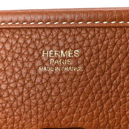 Hermes Taurillon Clemence Evelyne III PM Gold 6 of 11
