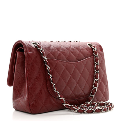 Chanel Caviar Quilted Medium Double Flap Burgundy 3 of 10